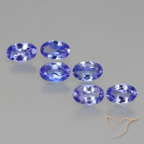 Gemas de Tanzanita Azul violeta oscuro natural de 2.39 ct, Ovalada, VVS-VS