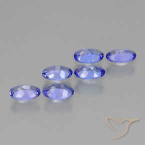 Gemas de Tanzanita Azul violeta oscuro natural de 2.39 ct, Ovalada, VVS-VS