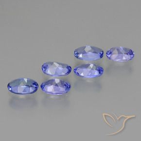 Gemas de Tanzanita Azul violeta intenso natural de 2.88 ct, Ovalada, VS