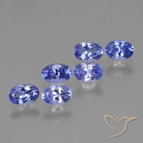 Gemas de Tanzanita Azul púrpura intenso natural de 2.53 ct, Ovalada, VVS-VS