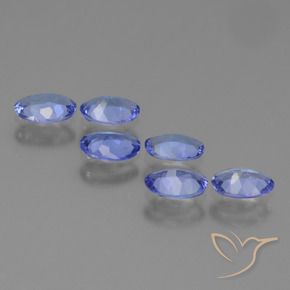 Gemas de Tanzanita Azul intenso natural de 2.05 ct, Ovalada, VVS-VS