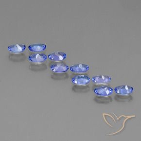 Gemas de Tanzanita Azul violeta intenso natural de 3.52 ct, Ovalada, VVS-VS
