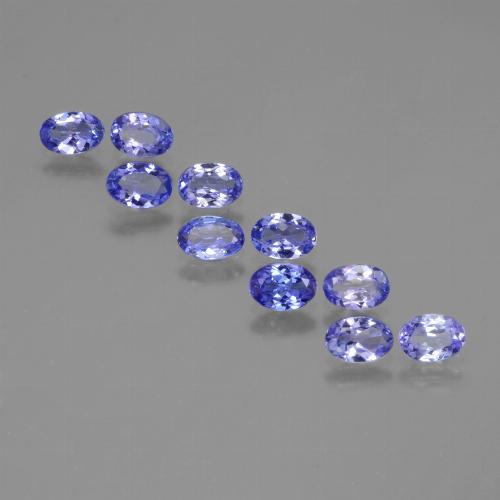 Gemas de tanzanita azul natural de 3,96 ct, corte óvalo, VVS-VS