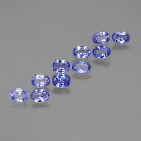 Gemas de tanzanita azul natural de 3,96 ct, corte óvalo, VVS-VS