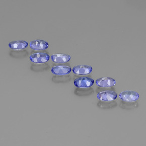 Gemas de tanzanita azul natural de 3,96 ct, corte óvalo, VVS-VS