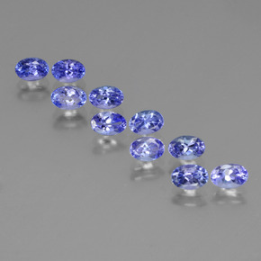 Gemas de tanzanita Azul violeta natural de 4.82 ct, Corte Óvalo, VVS-VS