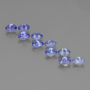 Gemas de tanzanita Azul violeta natural de 4.82 ct, Corte Óvalo, VVS-VS