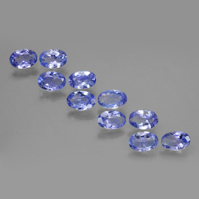 Gemas de tanzanita azul natural de 4,33 ct, corte óvalo, VVS-VS