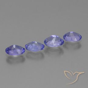 Gemas de Tanzanita Azul violeta natural de 1.80 ct, Ovalada, VS