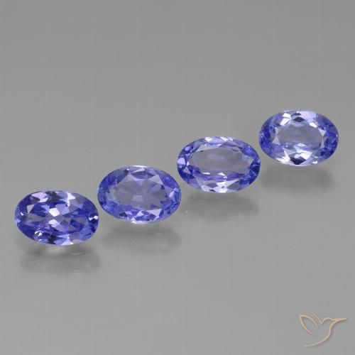 Gemas de tanzanita azul natural de 2,27 ct, corte óvalo, VS
