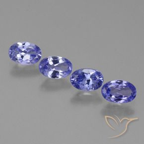 Gemas de Tanzanita Azul violeta intenso natural de 2.00 ct, Ovalada, VS
