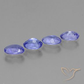 Gemas de Tanzanita Azul violeta intenso natural de 2.00 ct, Ovalada, VS