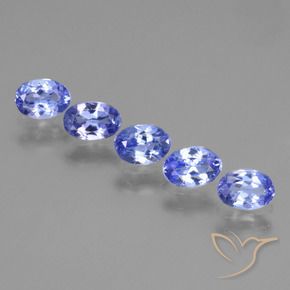 Gemas de Tanzanita Azul oscuro natural de 1.87 ct, Ovalada, VS