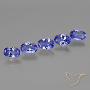 Gemas de Tanzanita Azul oscuro natural de 2.19 ct, Ovalada, VS