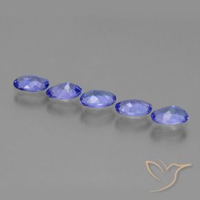 Gemas de Tanzanita Azul oscuro natural de 2.19 ct, Ovalada, VS
