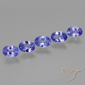 Gemas de tanzanita Azul violeta intenso natural de 2.81 ct, Corte Óvalo, VS