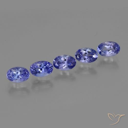 Gemas de Tanzanita Azul violeta natural de 2.63 ct, Ovalada, VS