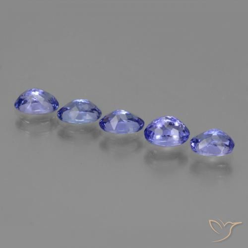 Gemas de Tanzanita Azul violeta natural de 2.63 ct, Ovalada, VS