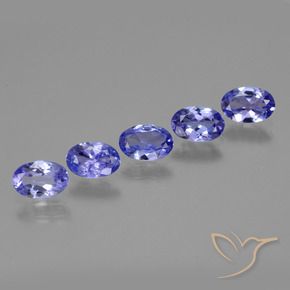 Gemas de Tanzanita Azul violeta intenso natural de 2.25 ct, Ovalada, VS