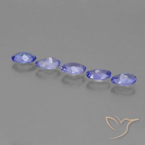 Gemas de Tanzanita Azul violeta intenso natural de 1.72 ct, Ovalada, VS