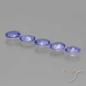 Gemas de Tanzanita Azul violeta intenso natural de 1.94 ct, Ovalada, VS