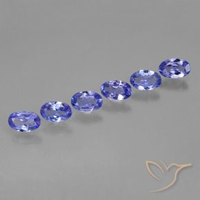 Gemas de Tanzanita Azul violeta intenso natural de 2.23 ct, Ovalada, VS