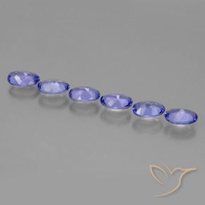 Gemas de Tanzanita Azul violeta intenso natural de 2.23 ct, Ovalada, VS