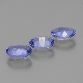 Gemas de tanzanita Azul violeta intenso natural de 1.50 ct, Corte Óvalo, VS