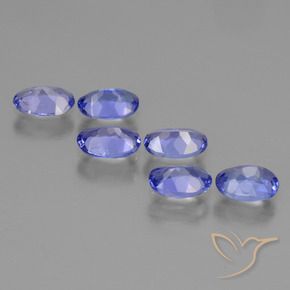 Gemas de Tanzanita Azul violeta intenso natural de 2.45 ct, Ovalada, VS