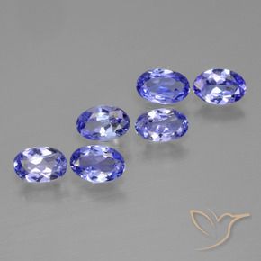 Gemas de Tanzanita Azul violeta intenso natural de 2.02 ct, Ovalada, VS