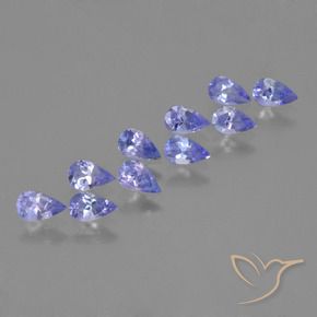 Gemas de Tanzanita Azul violeta natural de 2.35 ct, En forma de pera, VS
