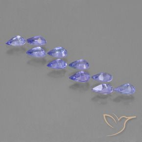 Gemas de Tanzanita Azul violeta natural de 2.35 ct, En forma de pera, VS