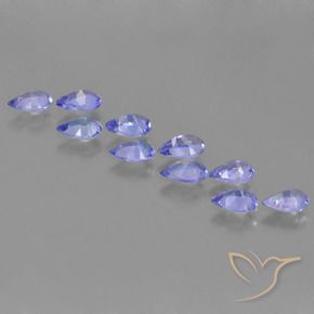 Gemas de Tanzanita Azul violeta natural de 2.01 ct, En forma de pera, VS