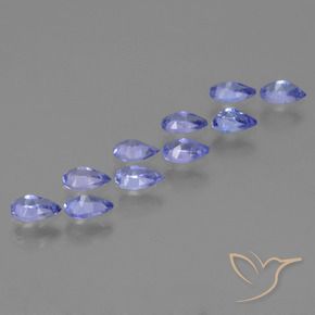 Gemas de Tanzanita Azul violeta intenso natural de 2.17 ct, En forma de pera, VS