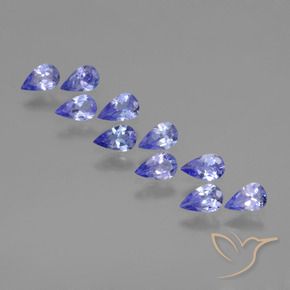 Gemas de Tanzanita Azul violeta intenso natural de 2.09 ct, En forma de pera, VS