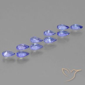 Gemas de Tanzanita Azul eléctrico natural de 1.99 ct, En forma de pera, VS