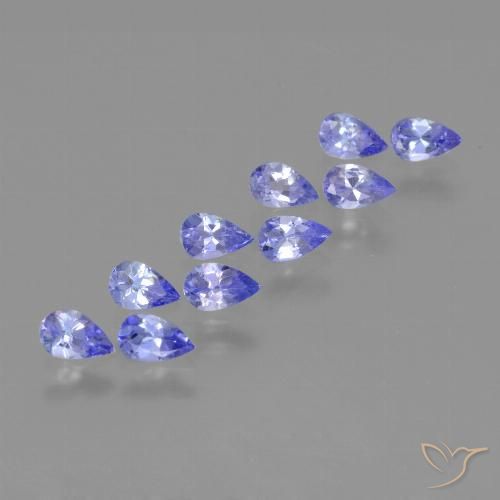 2.00ctw Natural Azul violeta intenso Tanzanita, En forma de pera, VS