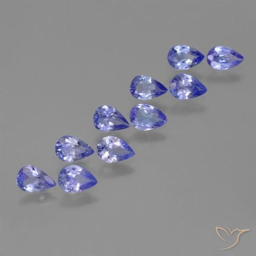 3.06ctw Natural Azul violeta intenso Tanzanita, En forma de pera, VS
