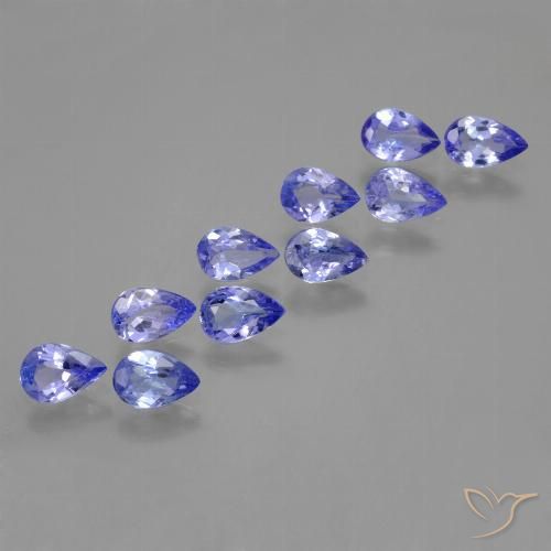 3.65ctw Natural Azul violeta intenso tanzanita, En forma de pera, VS