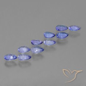 Gemas de Tanzanita Azul marino medio natural de 2.32 ct, En forma de pera, VS