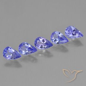 Gemas de tanzanita azul natural de 2,11 ct, en forma de pera, VS