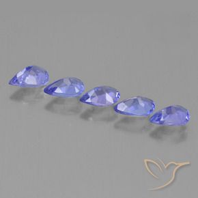 Gemas de tanzanita azul natural de 2,11 ct, en forma de pera, VS