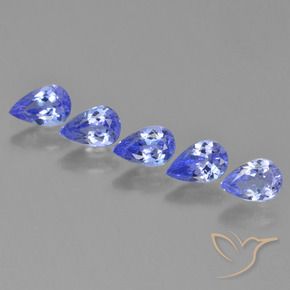 Gemas de Tanzanita Azul medio natural de 2.24 ct, En forma de pera, VS