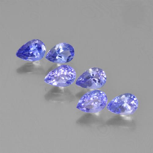 Gemas de tanzanita azul natural de 2,46 ct, en forma de pera, VS