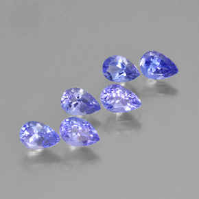 Gemas de tanzanita azul natural de 2,46 ct, en forma de pera, VS