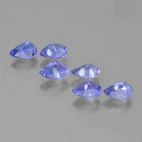 Gemas de tanzanita azul natural de 2,46 ct, en forma de pera, VS