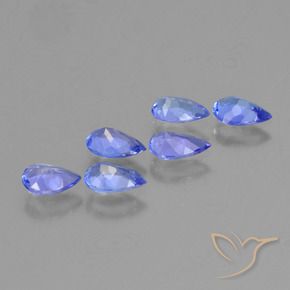 Gemas de Tanzanita Azul violeta natural de 1.90 ct, En forma de pera, VS