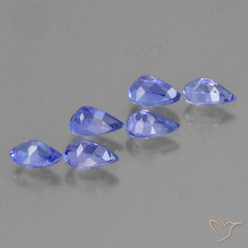 Gemas de Tanzanita Azul violeta natural de 2.66 ct, En forma de pera, VS
