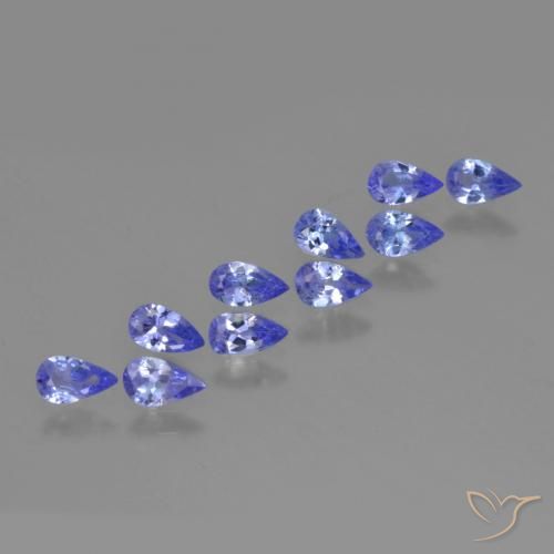 Gemas de Tanzanita Azul oscuro natural de 1.72 ct, En forma de pera, VS