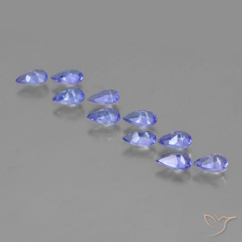 Gemas de Tanzanita Azul oscuro natural de 1.72 ct, En forma de pera, VS